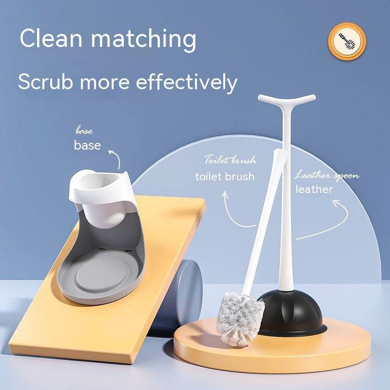Household Toilet Plunger Combination Cleaning Brush Suit Plungers Toilet Drainage Facility Toilet - Mubimart
