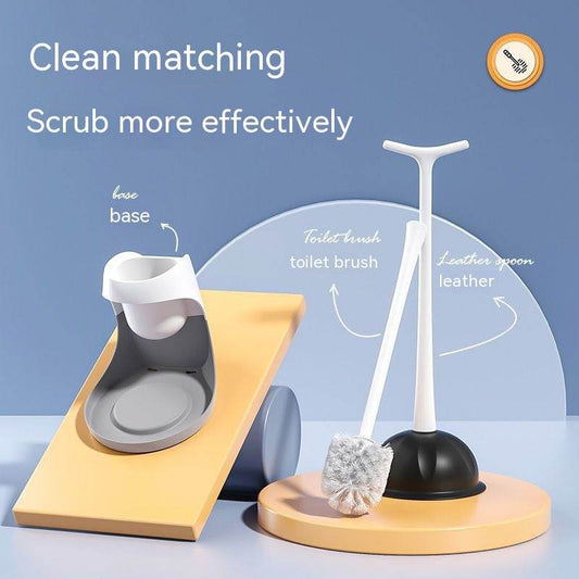 Household Toilet Plunger Combination Cleaning Brush Suit Plungers Toilet Drainage Facility Toilet - Mubimart