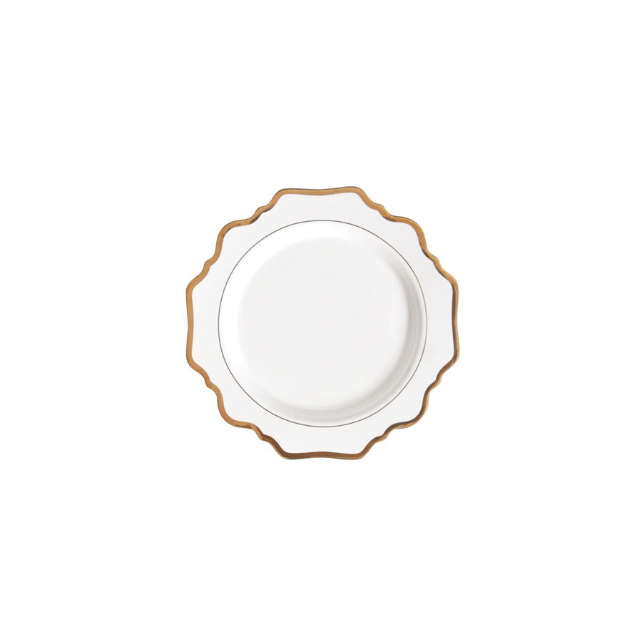 Household White Gold Sunflower Dinner Plate - Mubimart -  