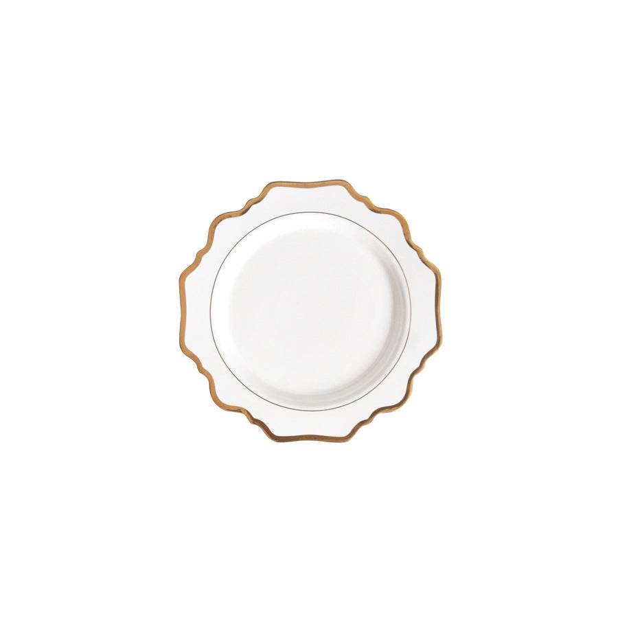 Household White Gold Sunflower Dinner Plate - Mubimart