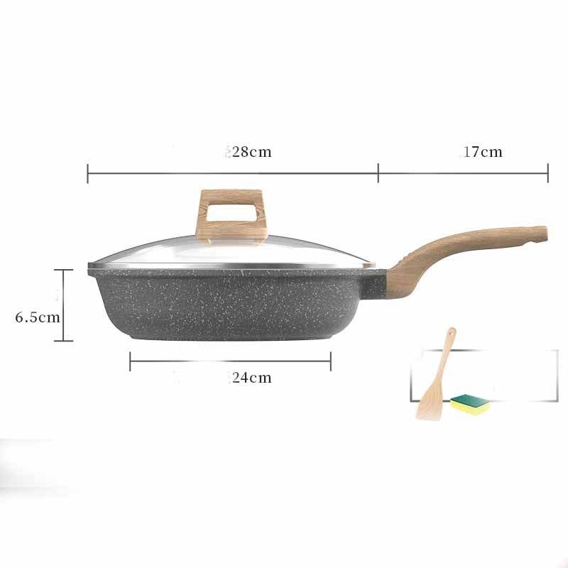 Household White Medical Stone Non-stick Pan - Mubimart