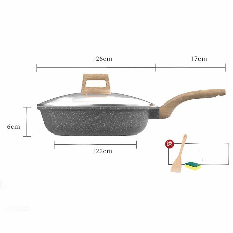 Household White Medical Stone Non-stick Pan - Mubimart