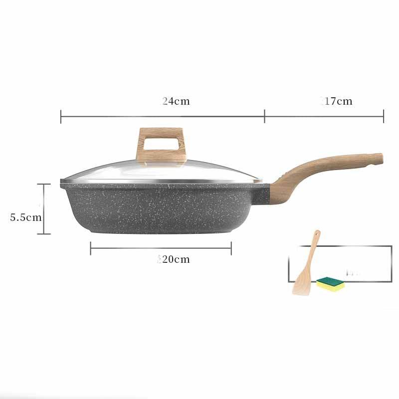 Household White Medical Stone Non-stick Pan - Mubimart