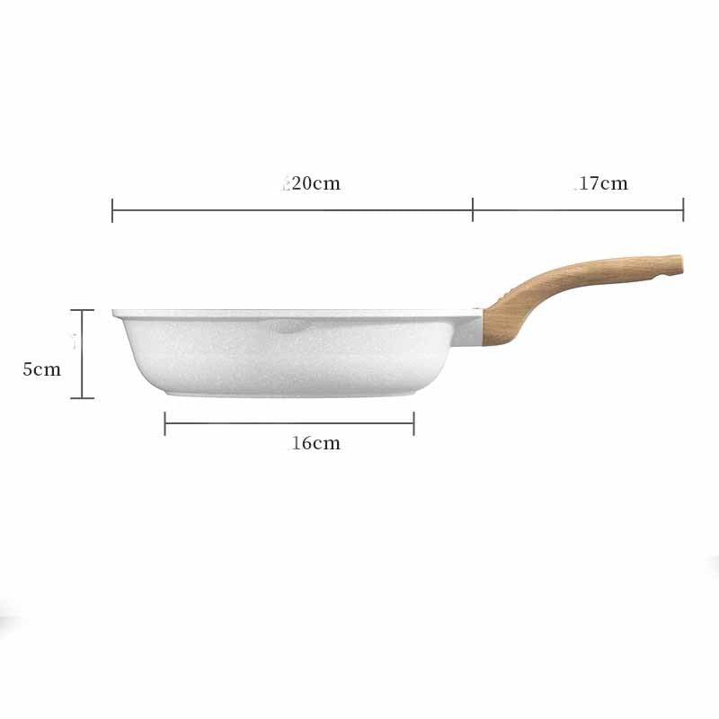 Household White Medical Stone Non-stick Pan - Mubimart