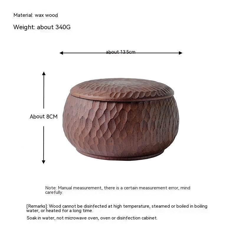 Household Wooden Bowl Internet Celebrity Eating Bowl Japanese Style Handmade Carving - Mubimart