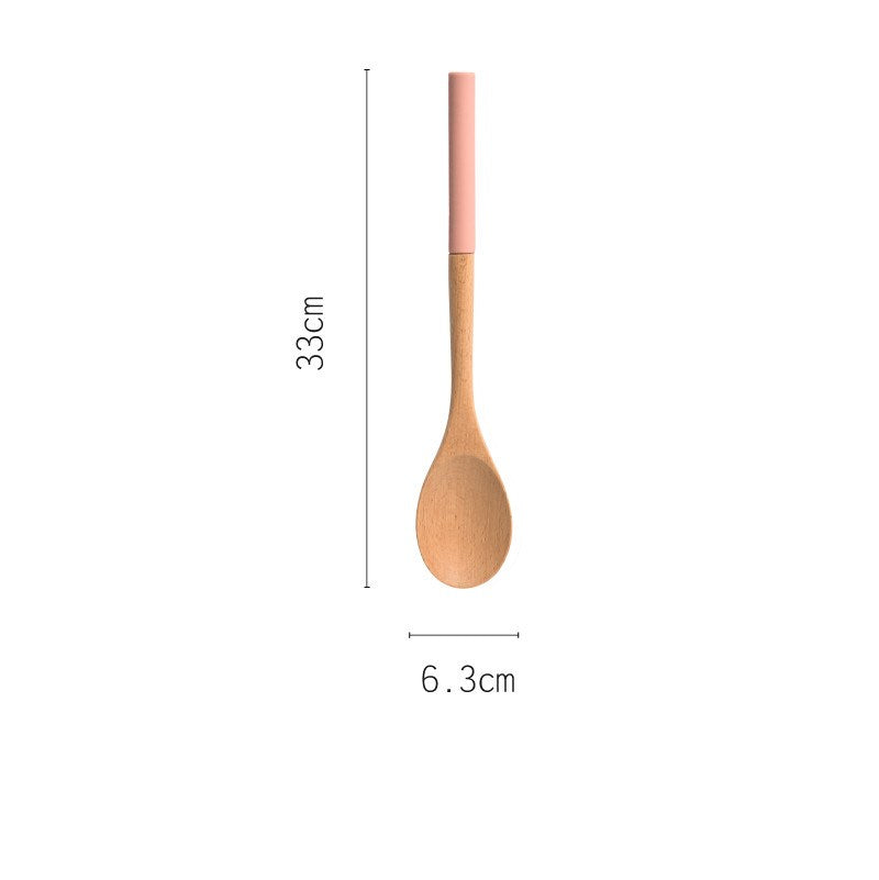 Household beech spatula wood spatula - Mubimart -  