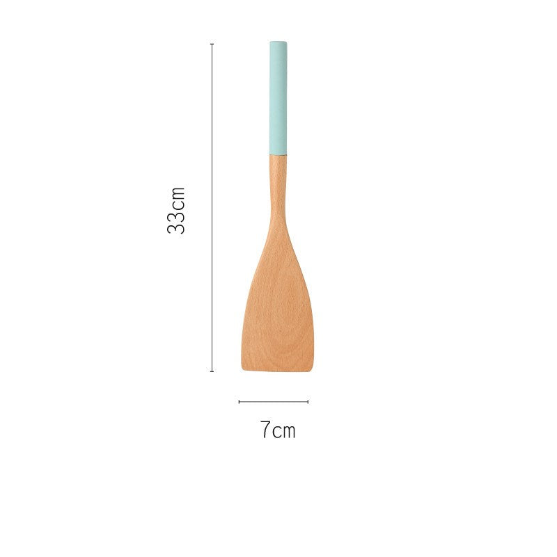 Household beech spatula wood spatula - Mubimart -  