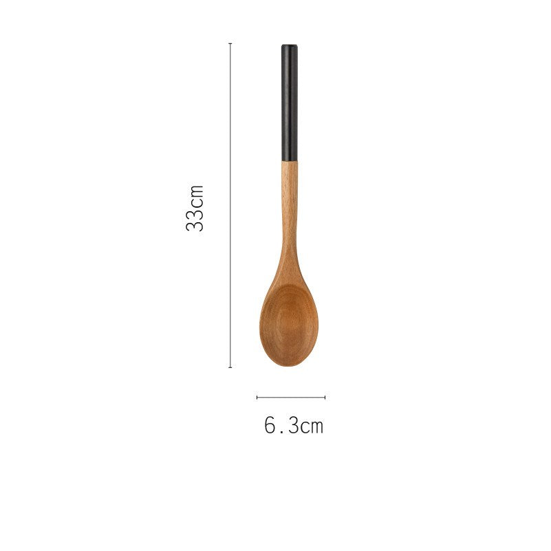 Household beech spatula wood spatula - Mubimart -  