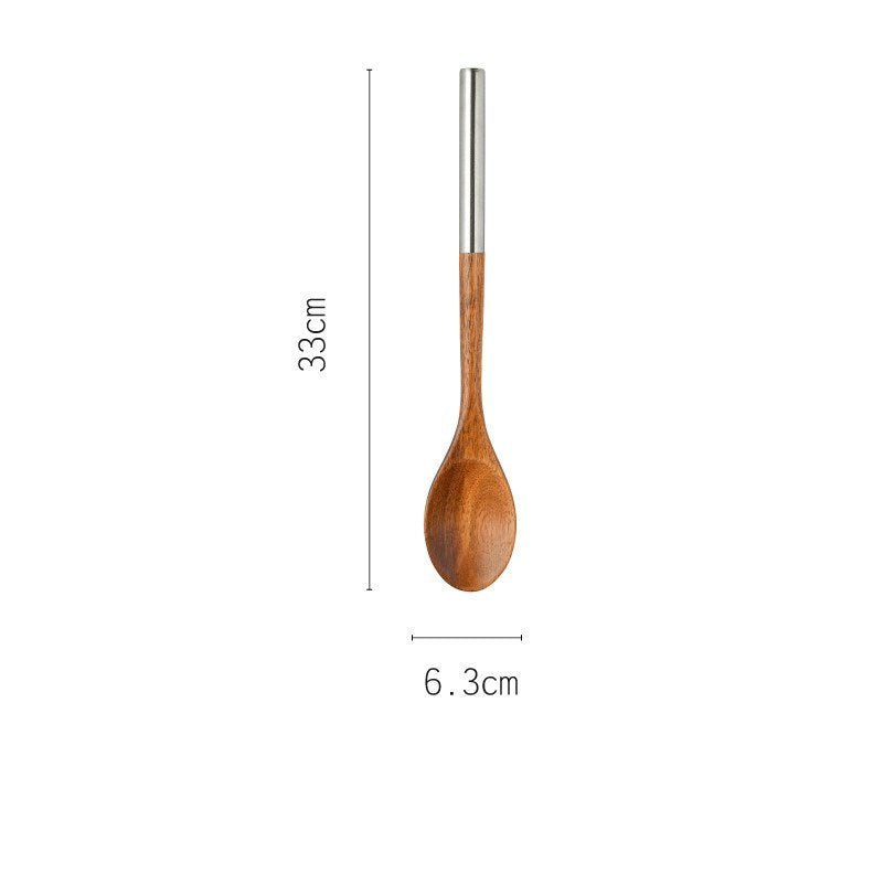 Household beech spatula wood spatula - Mubimart -  