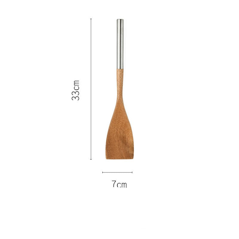 Household beech spatula wood spatula - Mubimart -  