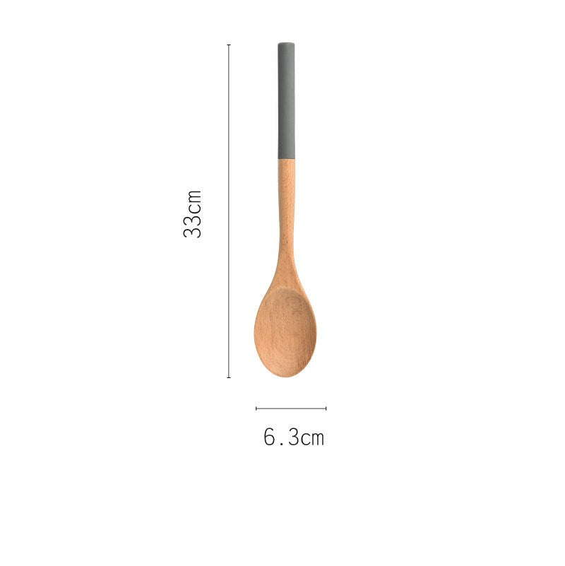 Household beech spatula wood spatula - Mubimart -  