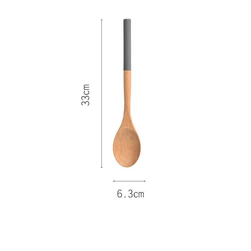 Household beech spatula wood spatula - Mubimart