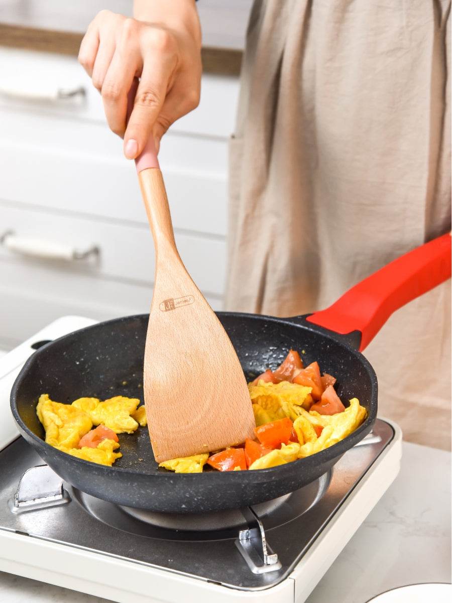 Household beech spatula wood spatula - Mubimart