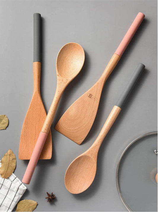 Household beech spatula wood spatula - Mubimart
