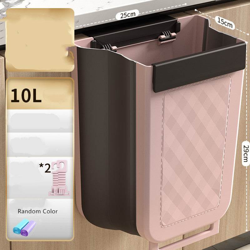 Household hanging folding trash can - Mubimart