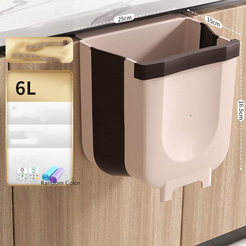 Household hanging folding trash can - Mubimart
