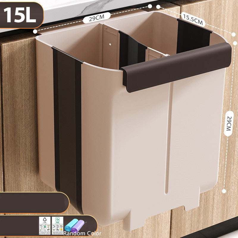 Household hanging folding trash can - Mubimart -  