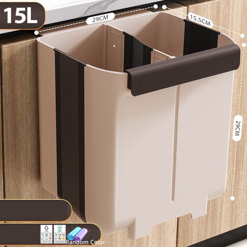 Household hanging folding trash can - Mubimart