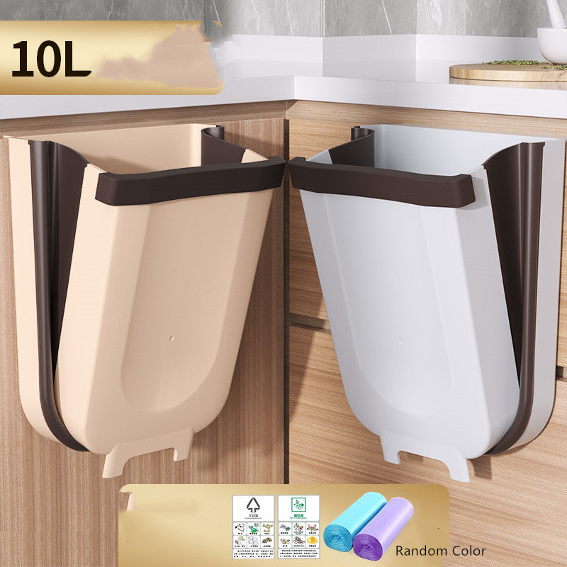 Household hanging folding trash can - Mubimart -  