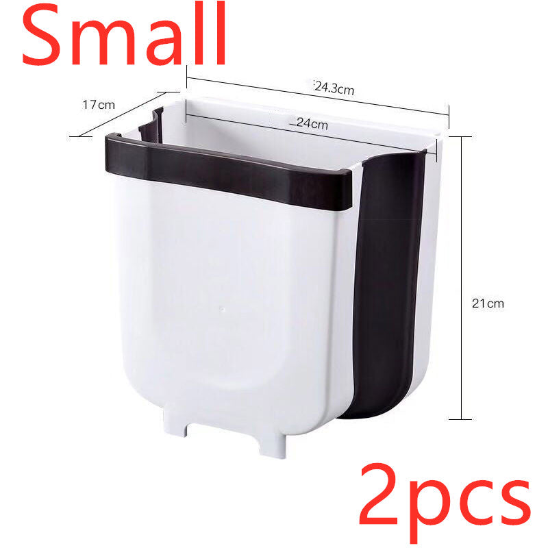 Household hanging folding trash can - Mubimart -  