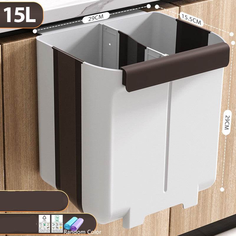 Household hanging folding trash can - Mubimart