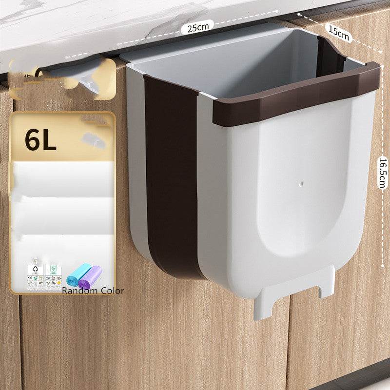 Household hanging folding trash can - Mubimart