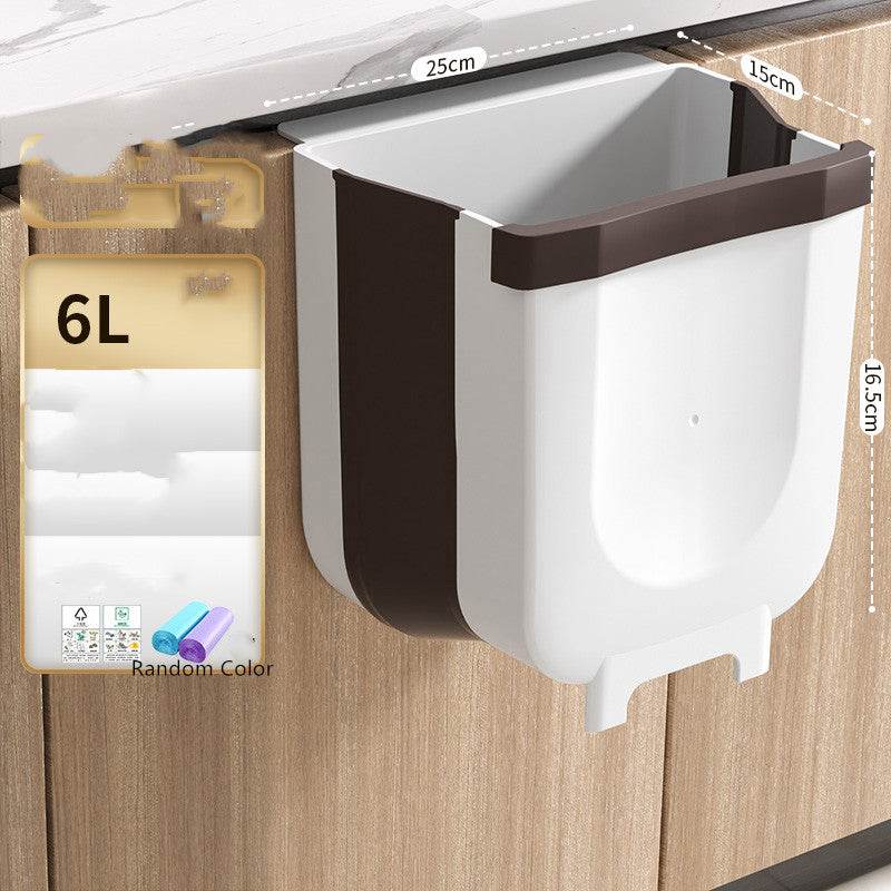 Household hanging folding trash can - Mubimart