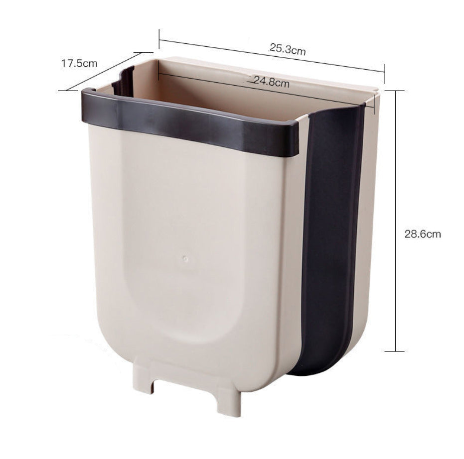 Household hanging folding trash can - Mubimart -  