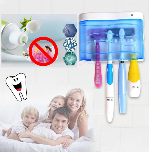 Household toothbrush box toothbrush holder UV sterilizer toothbrush box - Mubimart - Toothbrush Holder 