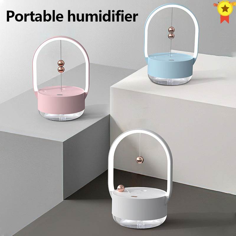 Humidifier Portable Mini Household Small Moisturizing Aromatherapy Car Creativity Air Purifier USB Humidifier LED Mist Maker - Mubimart
