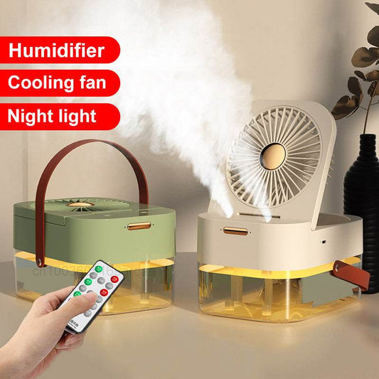 Humidifier Spray Fan Portable Fan Air Cooler Air Humidifier USB Fan Desktop Fan With Night Light For Summer Home Appliance - Mubimart