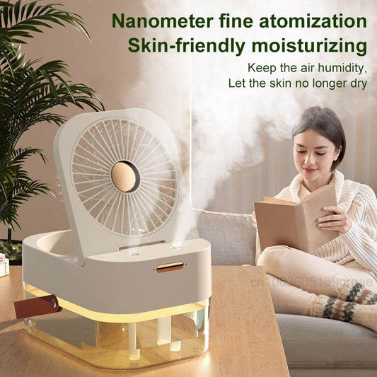 Humidifier Spray Fan Portable Fan Air Cooler Air Humidifier USB Fan Desktop Fan With Night Light For Summer Home Appliance - Mubimart