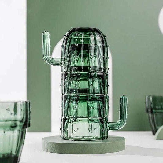 INS Water Cooler Glass Cactus Laminated Cup - Mubimart