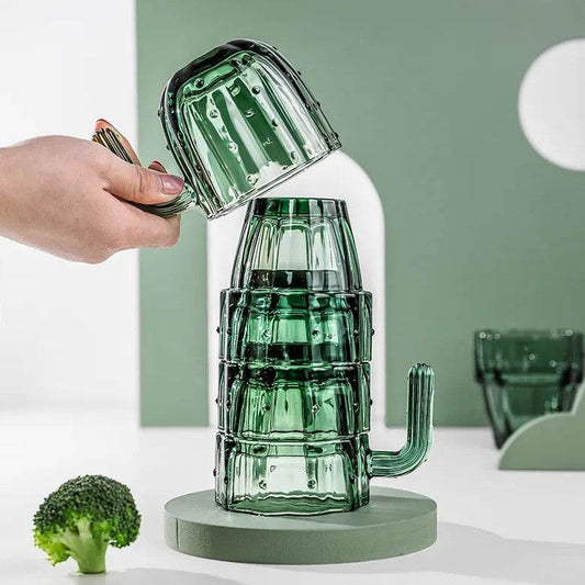 INS Water Cooler Glass Cactus Laminated Cup - Mubimart