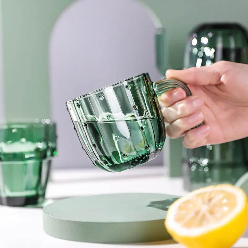 INS Water Cooler Glass Cactus Laminated Cup - Mubimart