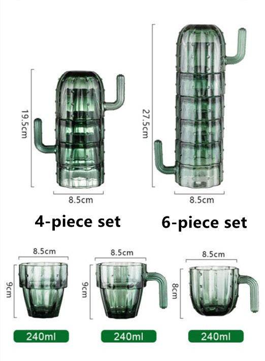 INS Water Cooler Glass Cactus Laminated Cup - Mubimart