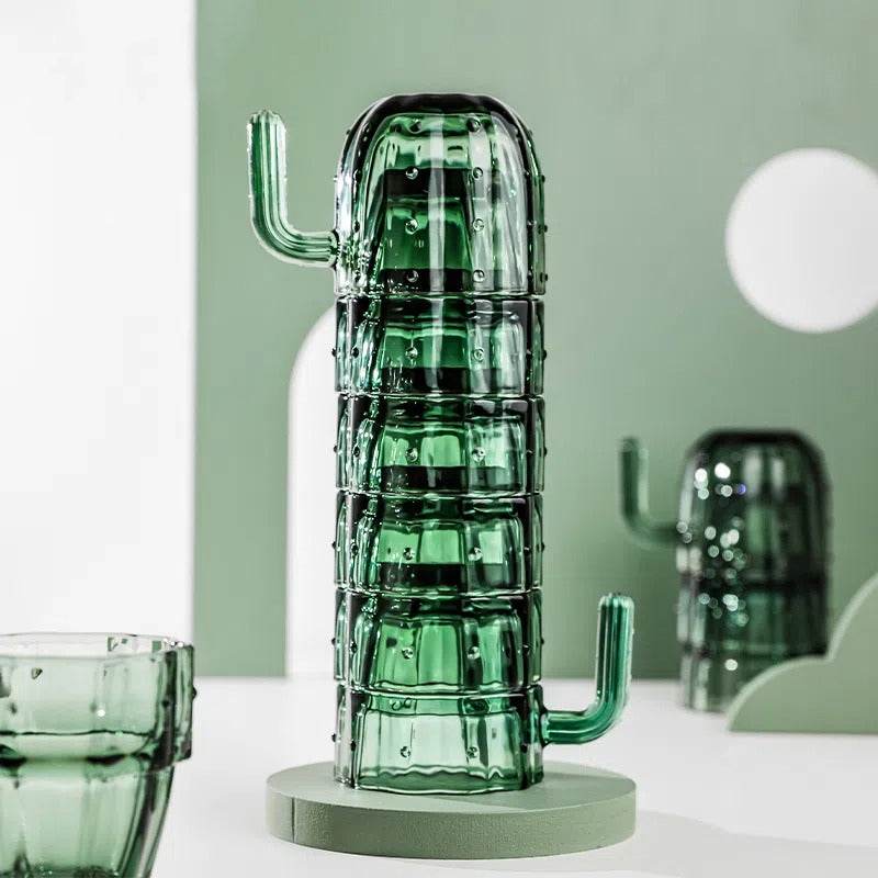 INS Water Cooler Glass Cactus Laminated Cup - Mubimart
