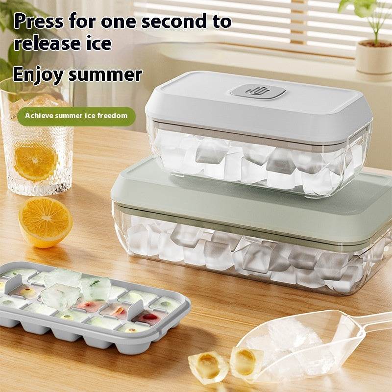 Ice Cube Mold Household Ice Hockey Silicone Press Ice Cube Tray - Mubimart
