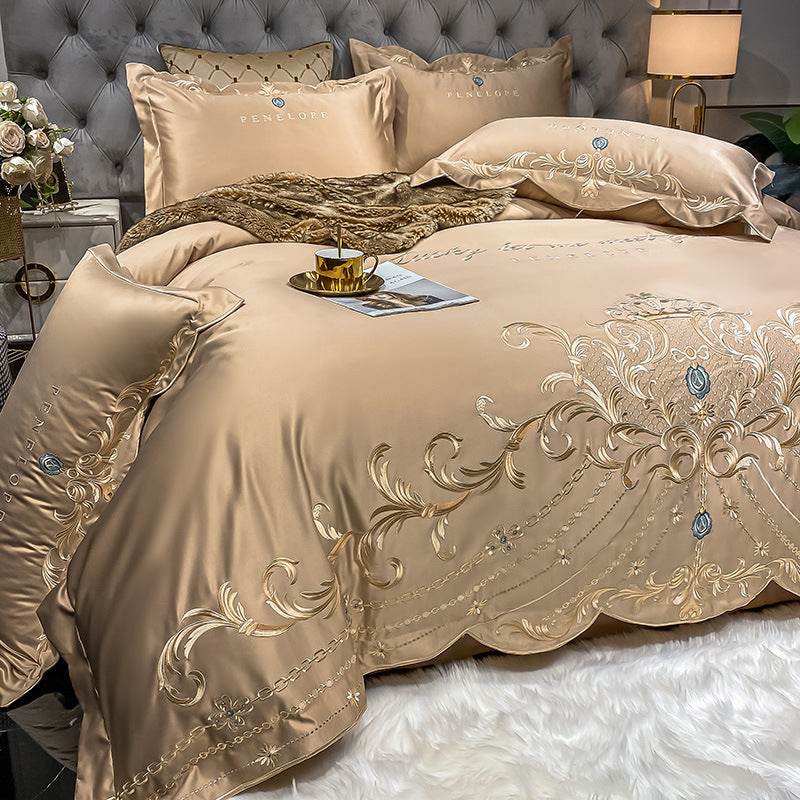 Ice Silk Quilt Sets Bed Sheets Bedding Four-piece Set - Mubimart