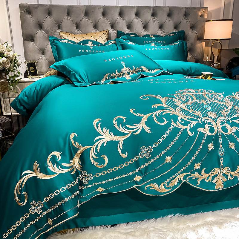 Ice Silk Quilt Sets Bed Sheets Bedding Four-piece Set - Mubimart