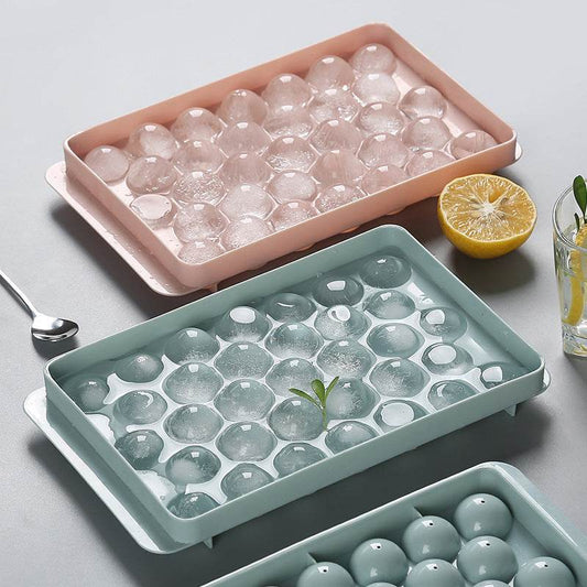 Ice Tray 3D Round Ice Molds Home Bar Party Use Round Ball Ice Cube Makers Kitchen DIY Ice Cream Moulds - Mubimart