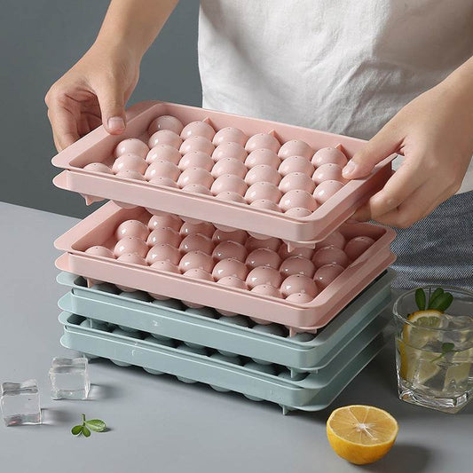 Ice Tray 3D Round Ice Molds Home Bar Party Use Round Ball Ice Cube Makers Kitchen DIY Ice Cream Moulds - Mubimart