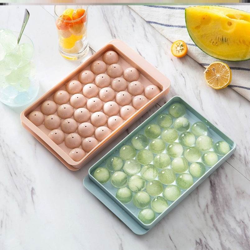Ice Tray 3D Round Ice Molds Home Bar Party Use Round Ball Ice Cube Makers Kitchen DIY Ice Cream Moulds - Mubimart