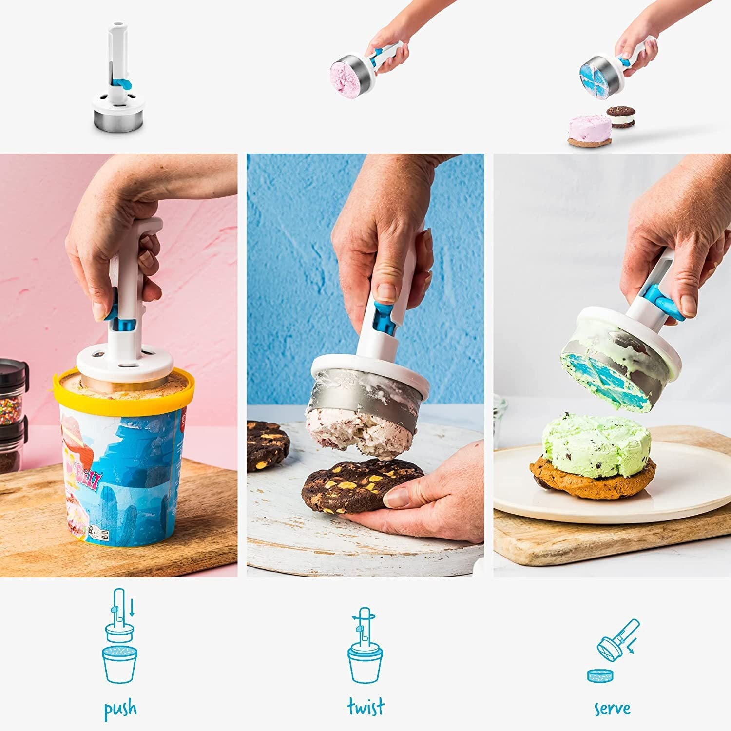 Ice-cream Spoon Maker Ice Cream Sandwich Rotating Spoon - Mubimart -  