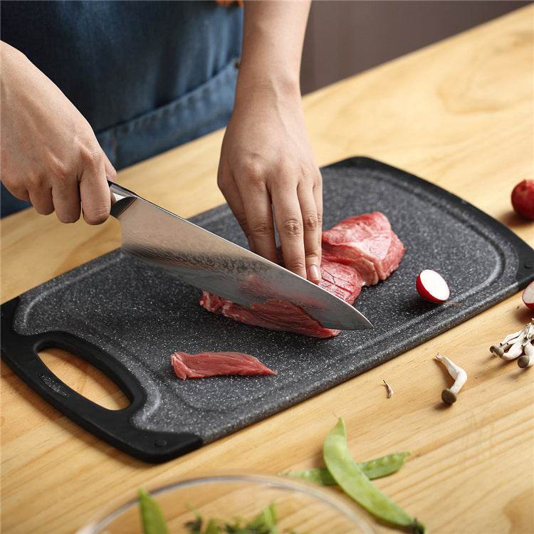 Imitation Marble Three-piece PP Hangable Plastic Vegetable Cutting Set Cutting Board Cutting Board - Mubimart
