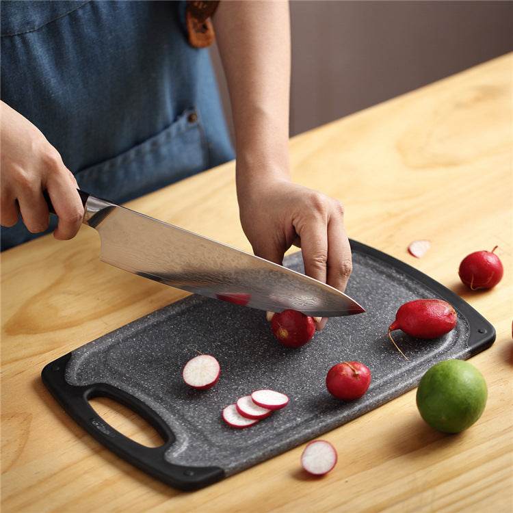 Imitation Marble Three-piece PP Hangable Plastic Vegetable Cutting Set Cutting Board Cutting Board - Mubimart