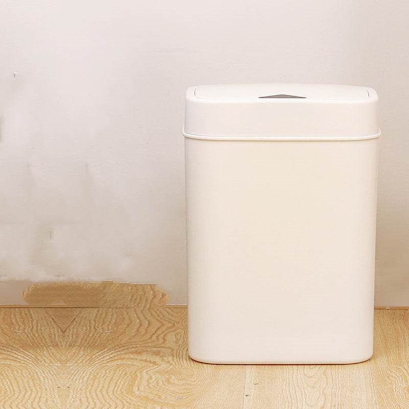 Induction Trash Can Household Smart Simple Trash Can With Lid - Mubimart