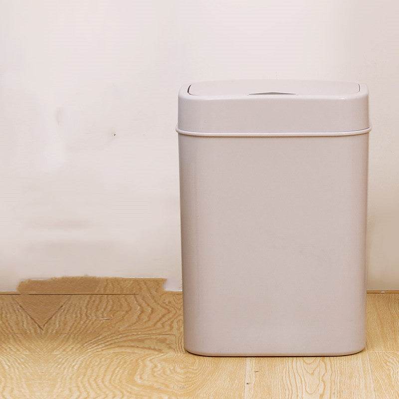 Induction Trash Can Household Smart Simple Trash Can With Lid - Mubimart
