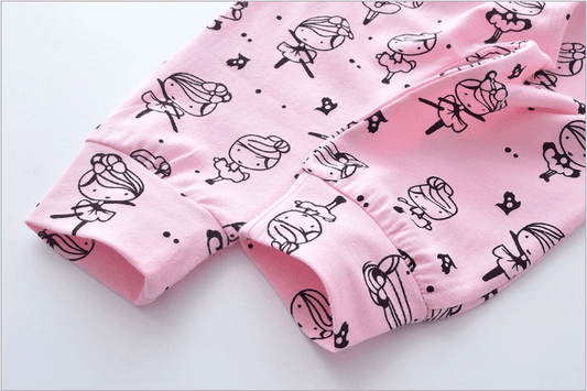 Infant Baby Girls Clothes Daddy's Little Girl T-shirt Cartoon Pants Headband Toddler Outfits Clothing Set - Mubimart