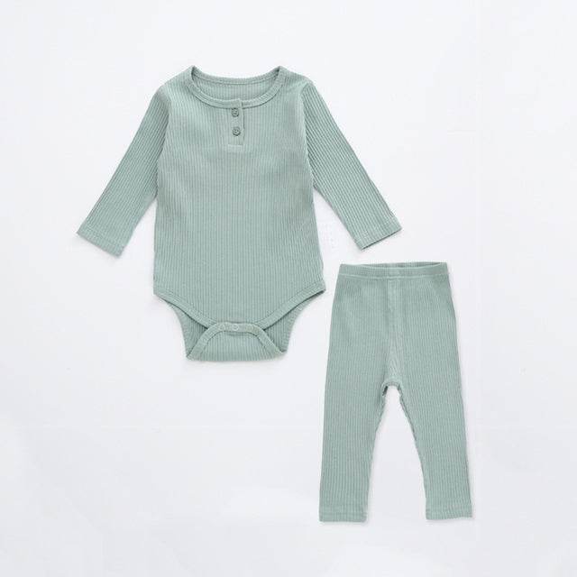Infant Boy Girl Clothes Set Long Sleeve Baby Bodysuit - Mubimart